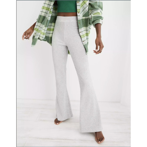 aerie Pants - Aerie Groove-On Velour High Waisted Flare‎ Pant